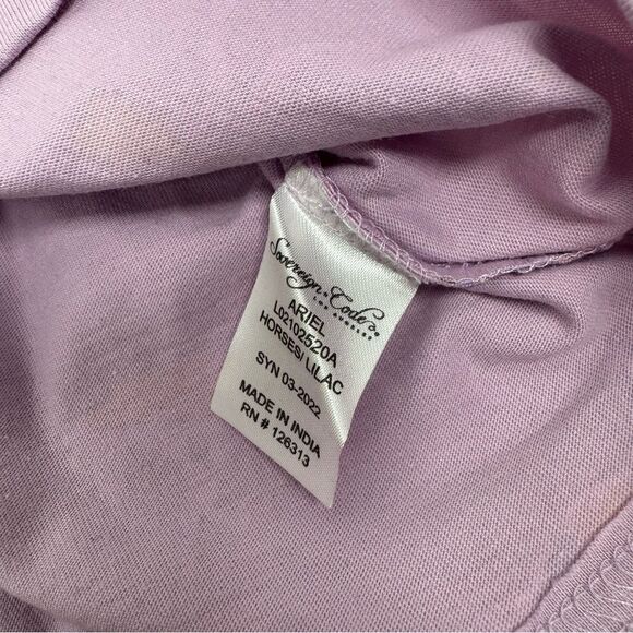 Sovereign Code Girls Top Lilac/Horses - Picture 3 of 6